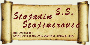 Stojadin Stojimirović vizit kartica